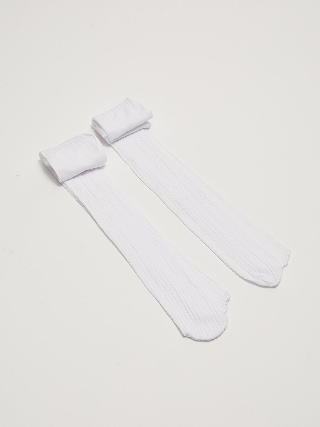 Self-Patterned Girl Pantyhose 2-Pack