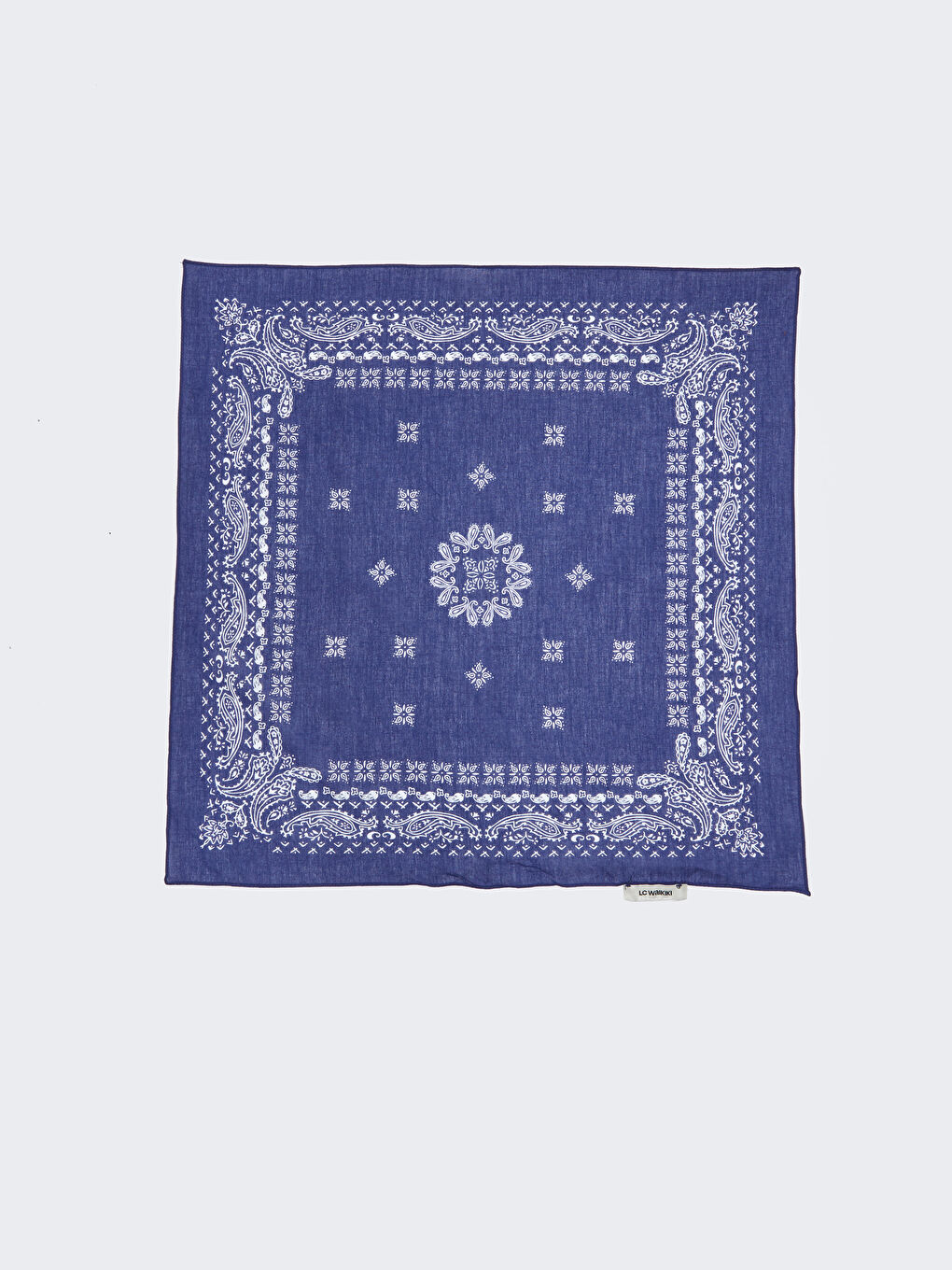 Lacivert Desenli Kadın Bandana-6