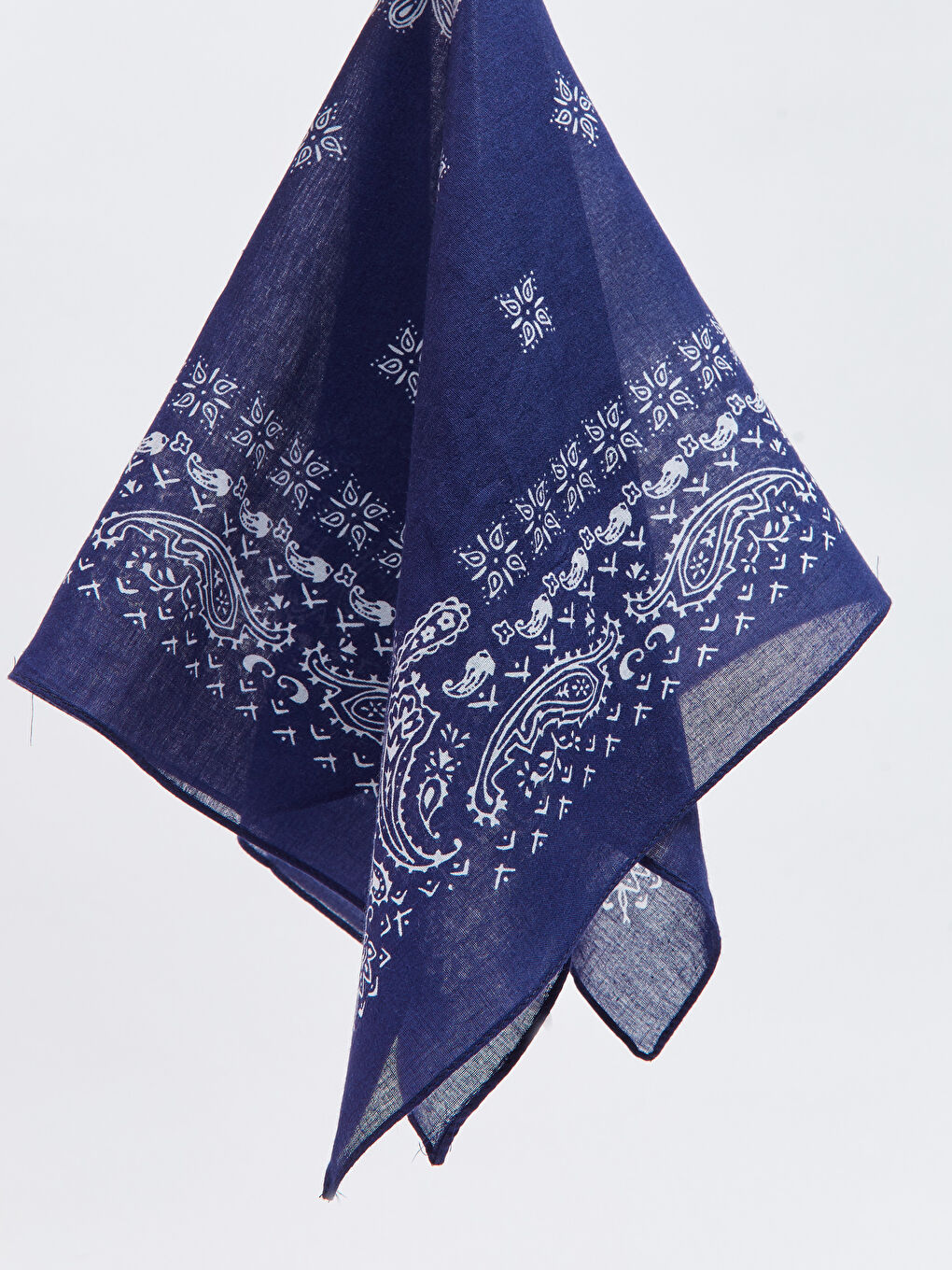 Lacivert Desenli Kadın Bandana-7