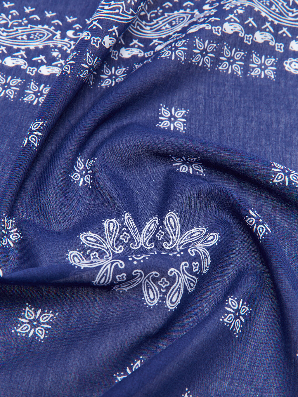 Lacivert Desenli Kadın Bandana-8