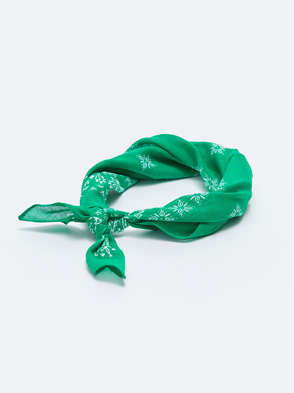 Yeşil Desenli Kadın Bandana-2