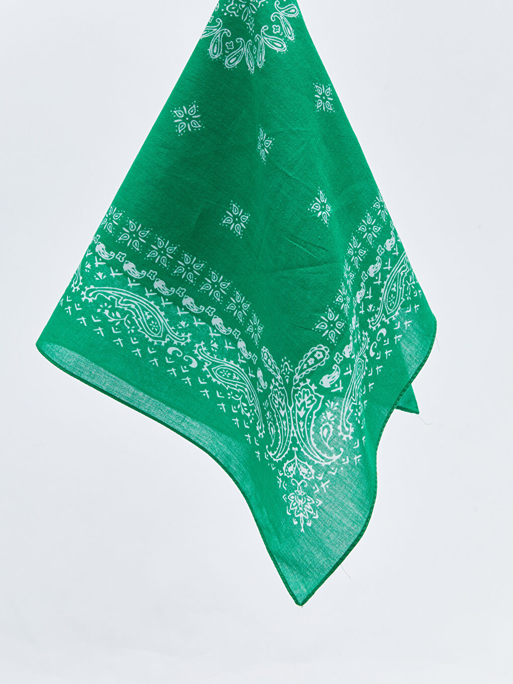 Yeşil Desenli Kadın Bandana-3