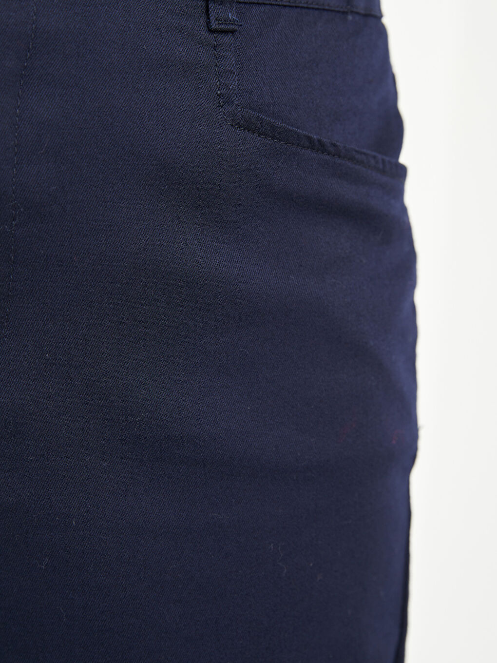 Slim Fit Straight Pocket Detailed Gabardine Fabric Women's Trousers-3