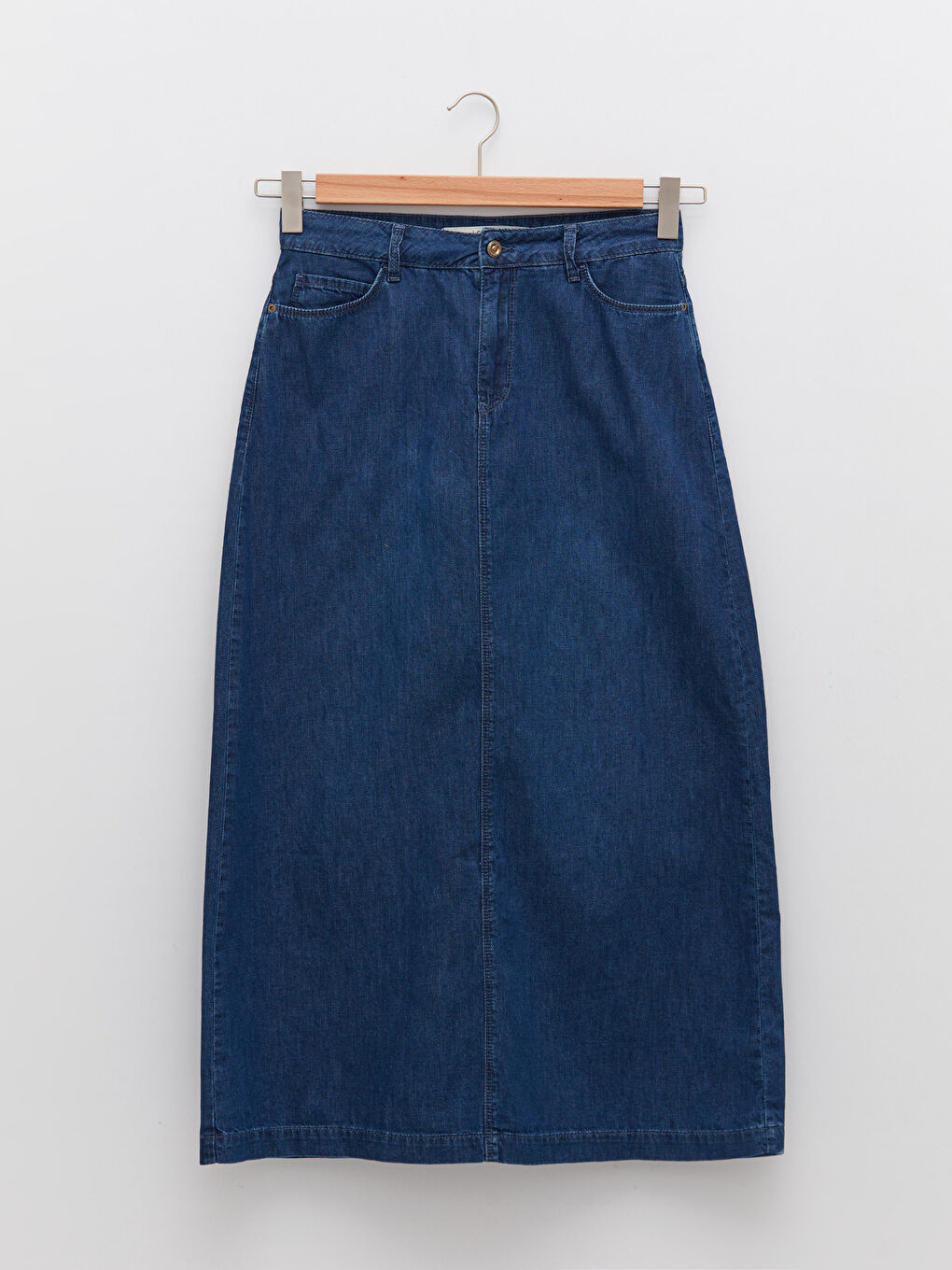 Siyah Standart Fit Düz Cep Detaylı Kadın Rodeo Jean Etek-4