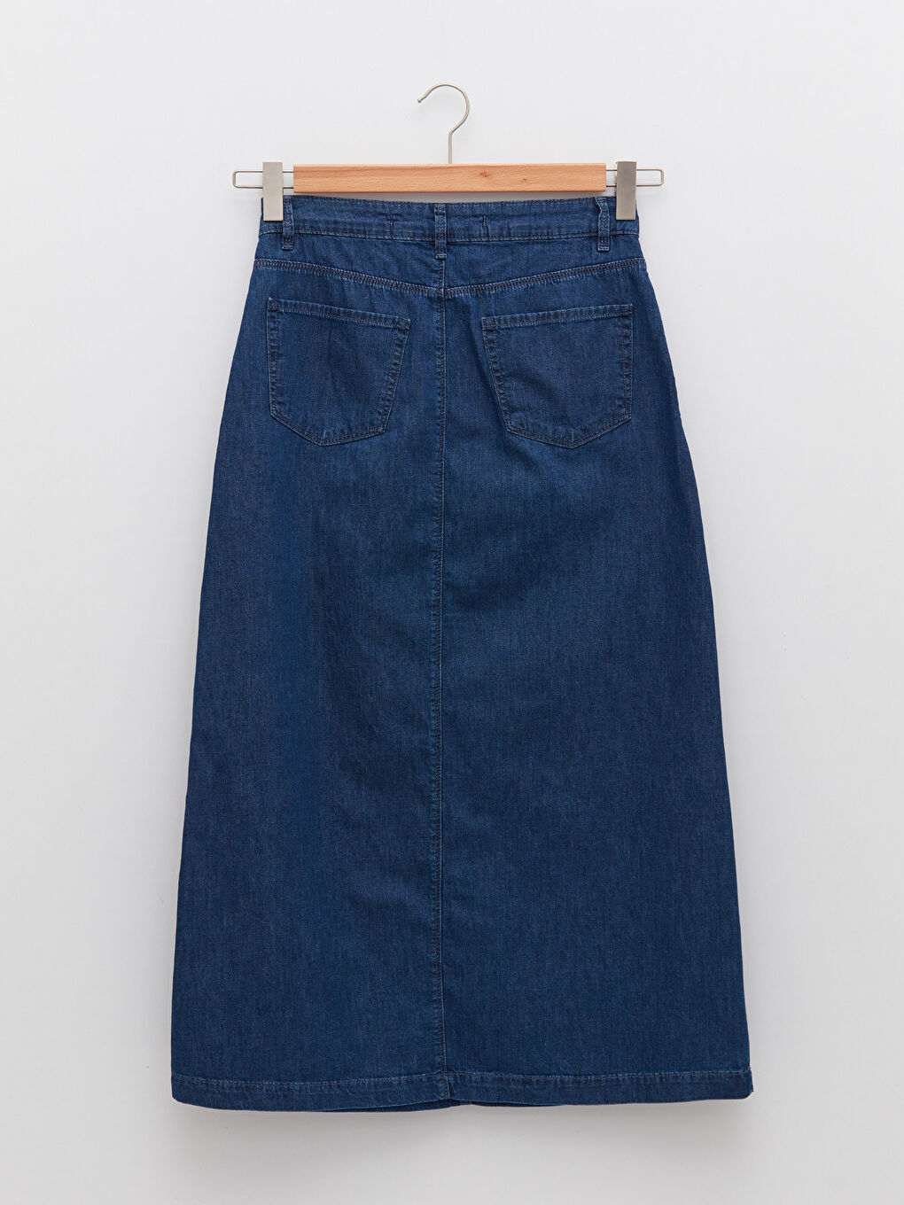 Siyah Standart Fit Düz Cep Detaylı Kadın Rodeo Jean Etek-5