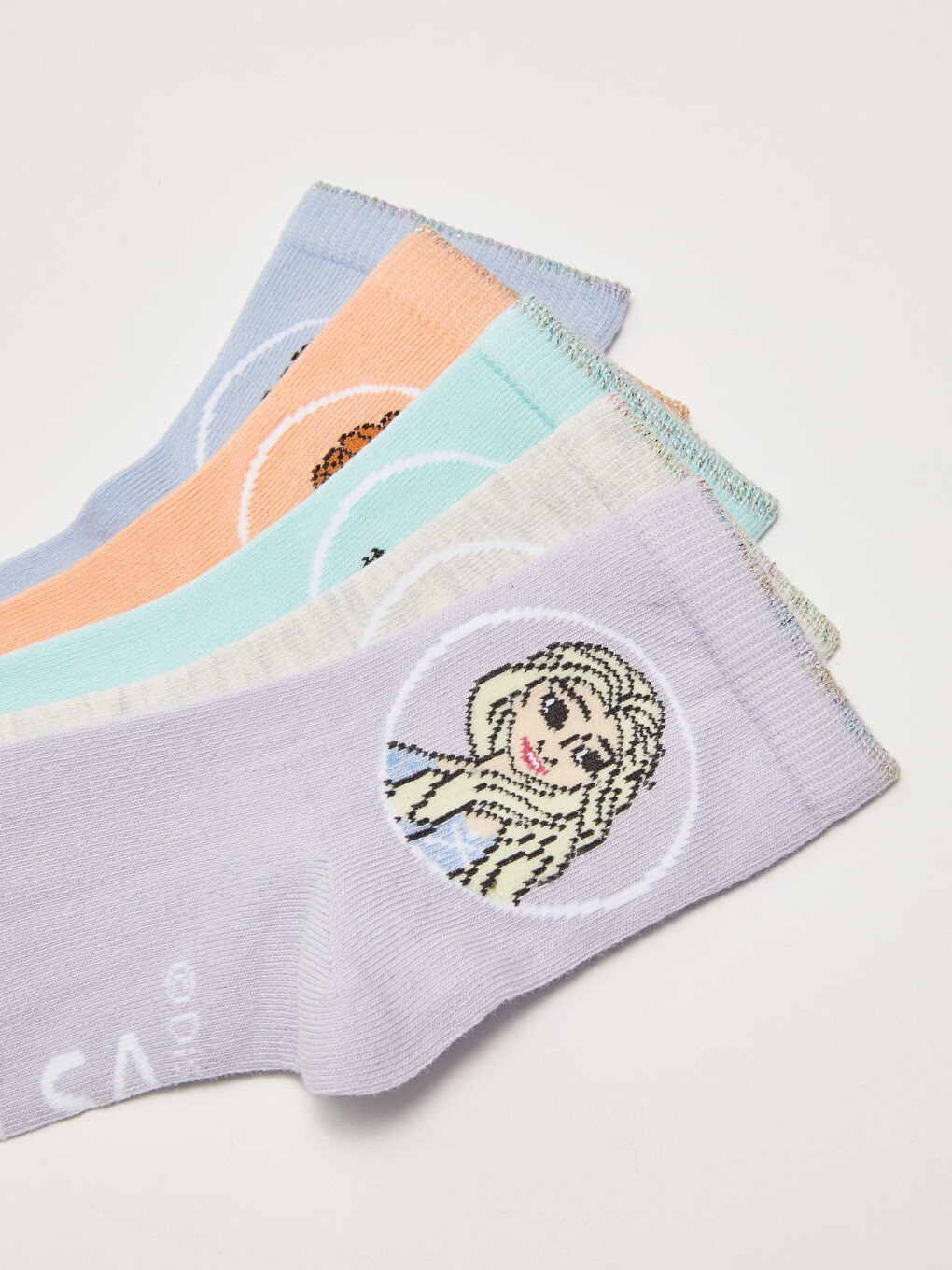 Frozen Gemusterte Mädchensocken 5er-Pack-2