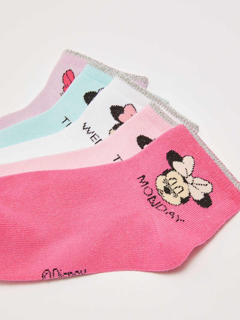 Minnie Mouse Patterned Girl's Socks 5 Pack-2