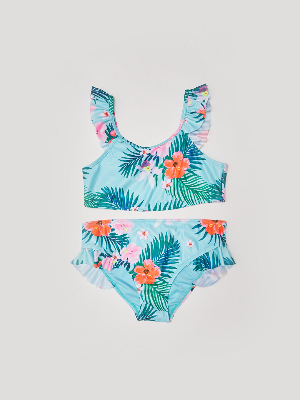 Girl's Bikini With Printed Stretch Fabric