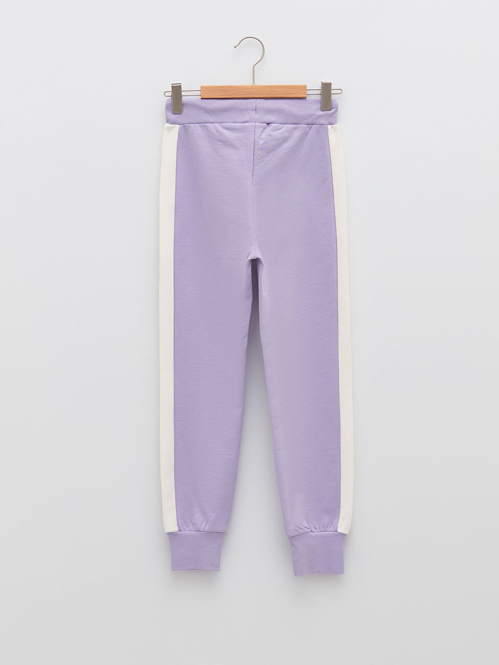 Lila Beli Lastikli Baskılı Kız Çocuk Jogger Eşofman Altı-1