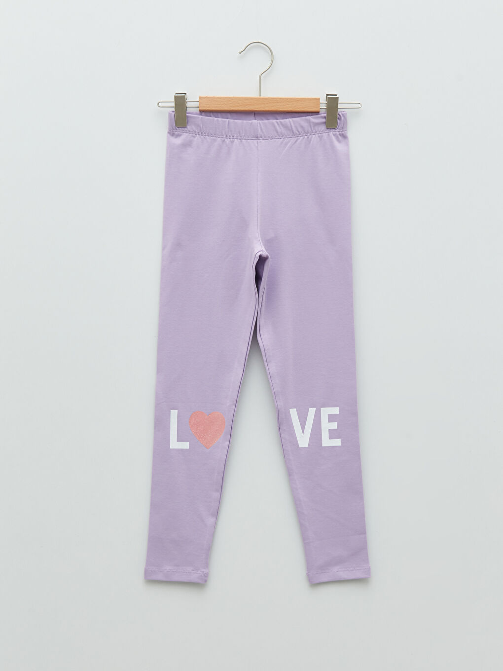 Girls' Printed Long Leggings with Elastic Waist