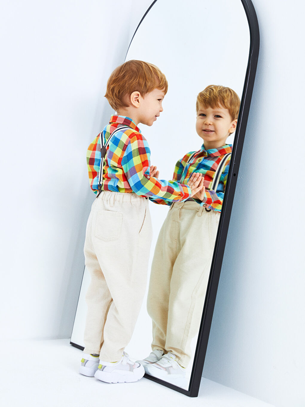 Long Sleeve Plaid Patterned Baby Boy Shirt -S25843Z1-LNA