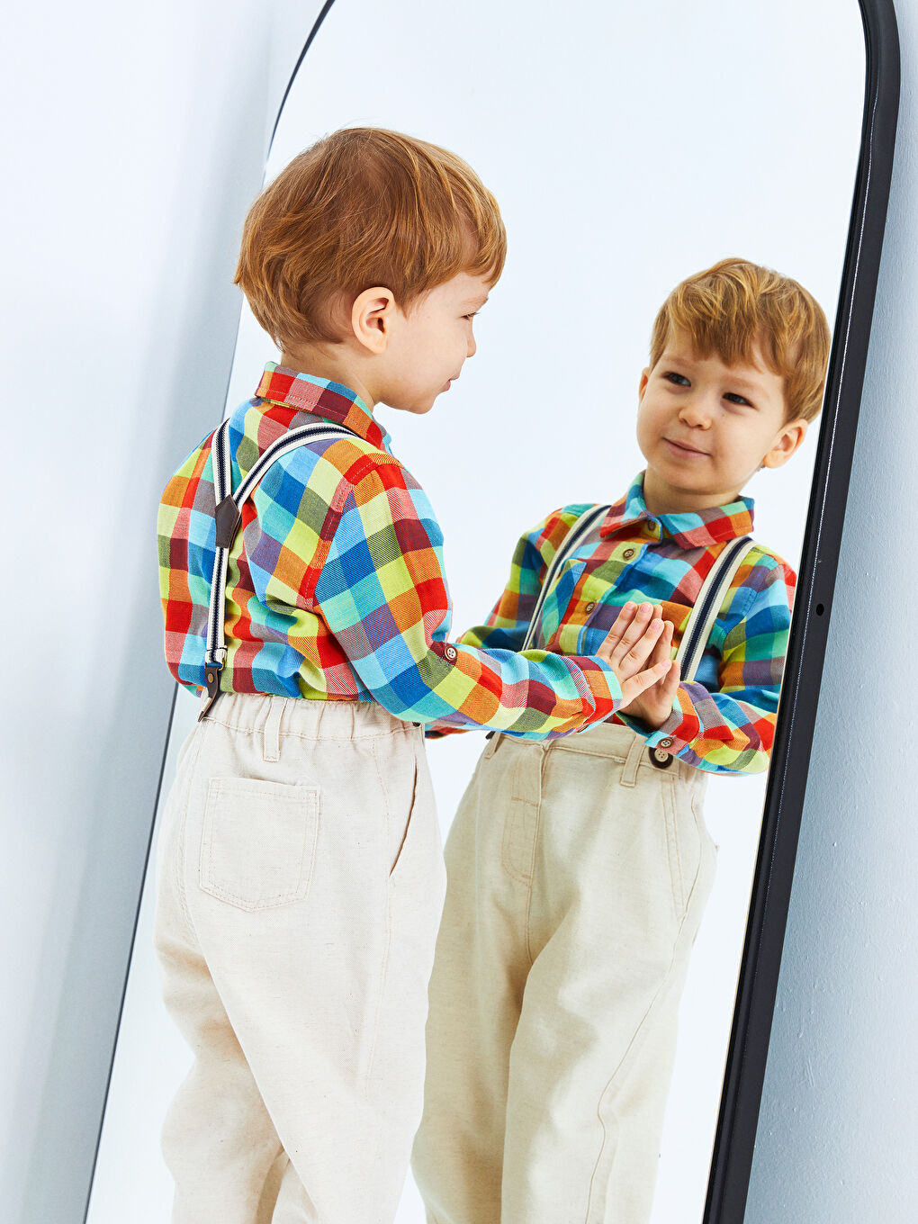 Long Sleeve Plaid Patterned Baby Boy Shirt -S25843Z1-LNA