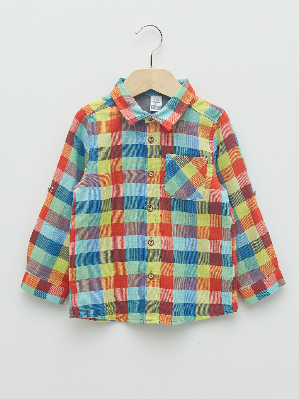 Long Sleeve Plaid Patterned Baby Boy Shirt -S25843Z1-LNA