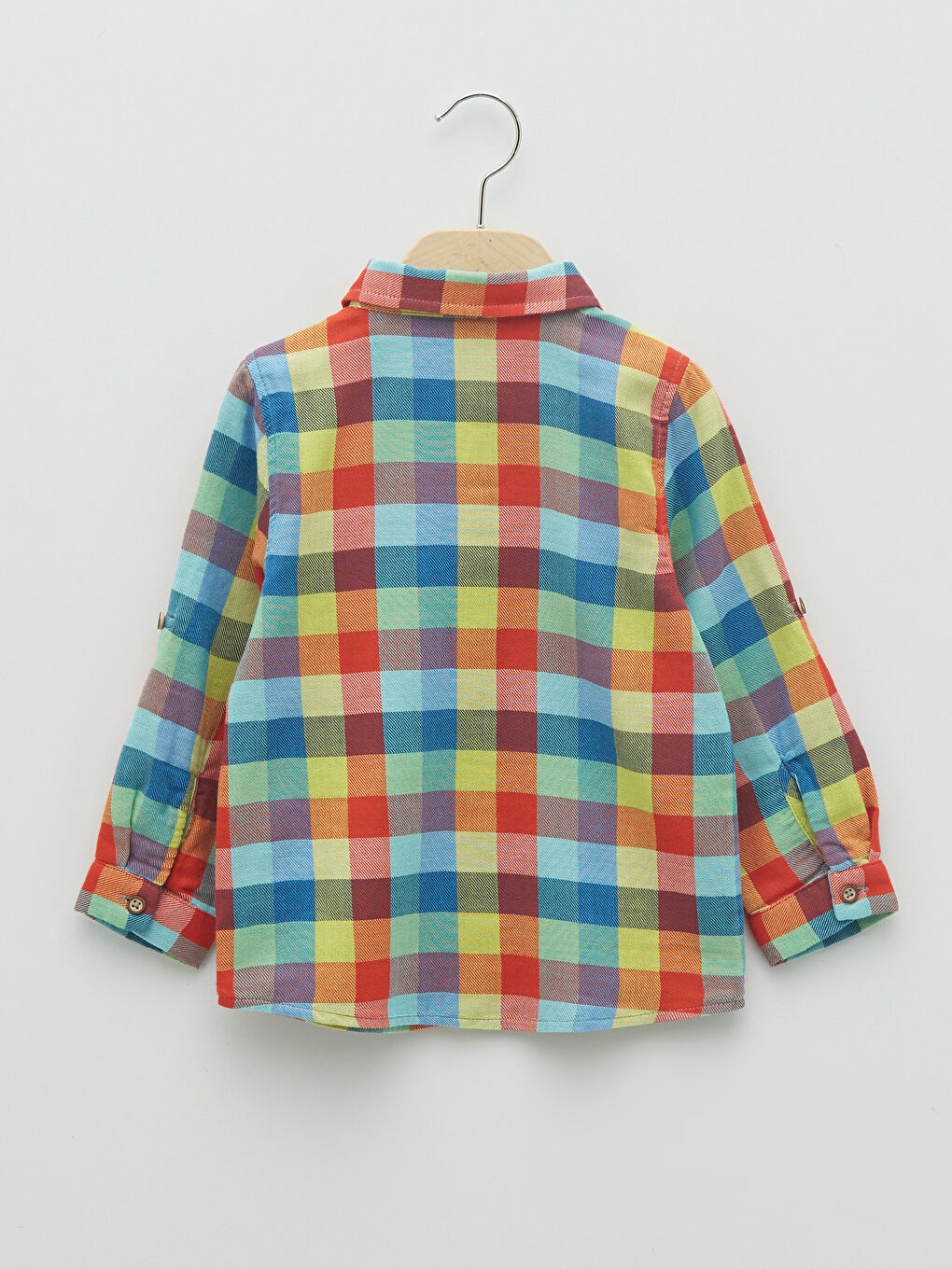 Long Sleeve Plaid Patterned Baby Boy Shirt -S25843Z1-LNA