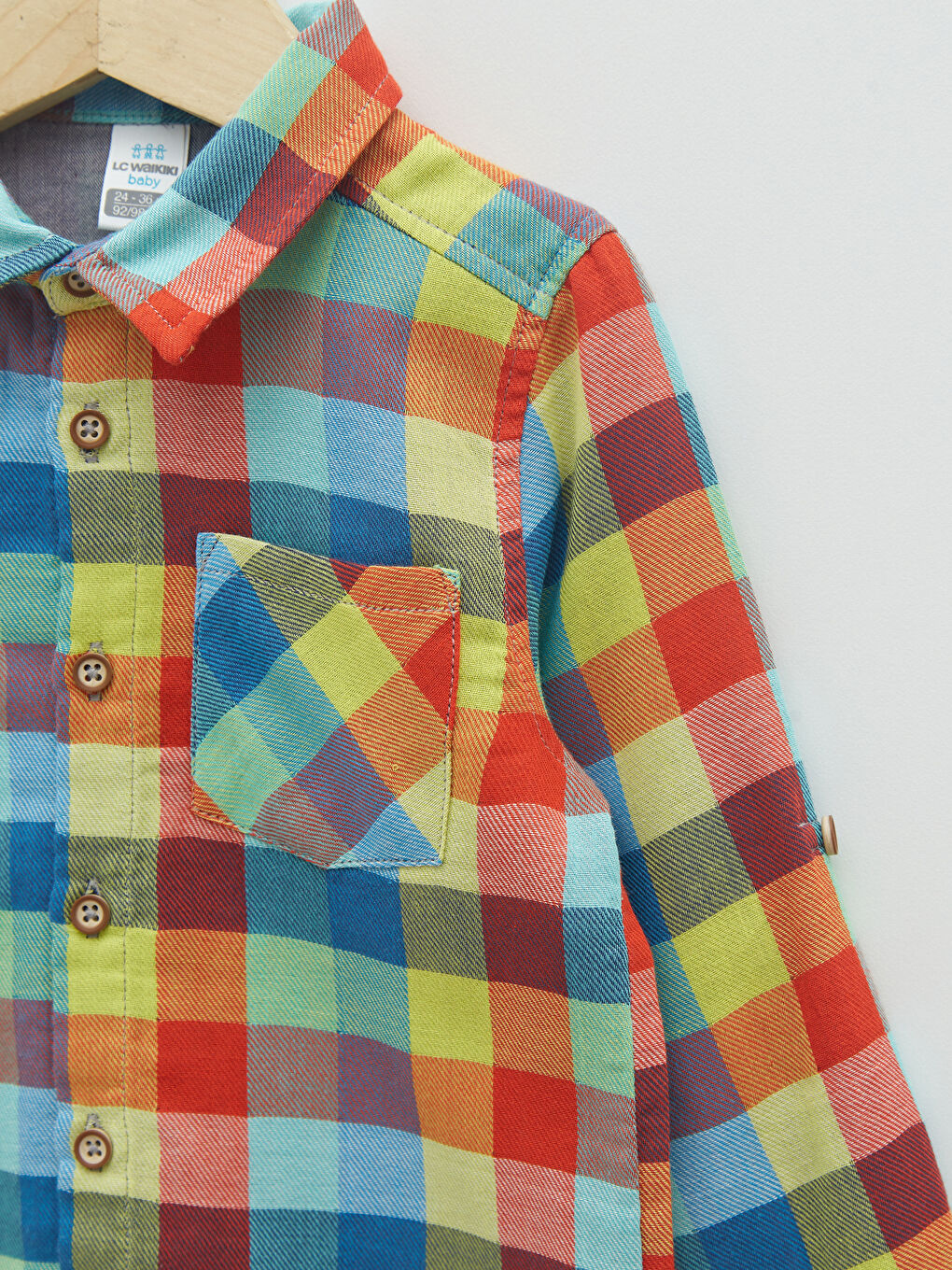 Long Sleeve Plaid Patterned Baby Boy Shirt -S25843Z1-LNA
