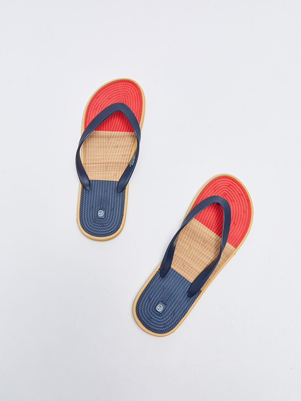 LCW STEPS Color Block Flip-Flops Men's Beach Slippers -S25850Z8-CRP