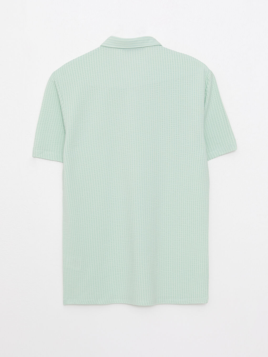 Yeşil Polo Yaka Kısa Kollu Erkek Tişört-6