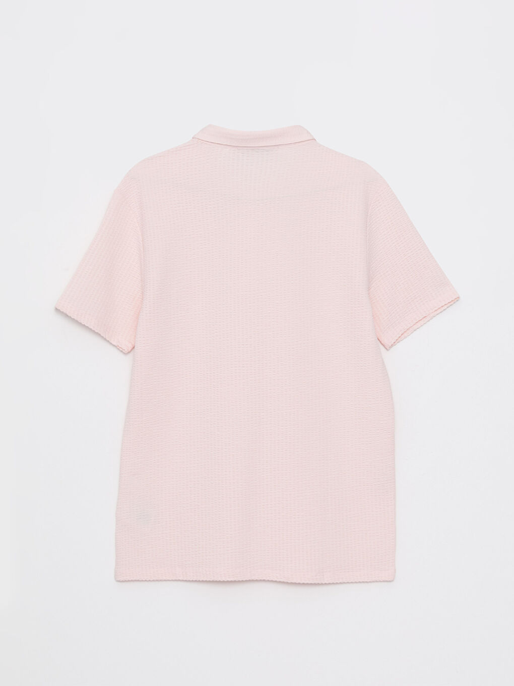 Pembe Polo Yaka Kısa Kollu Erkek Tişört-6