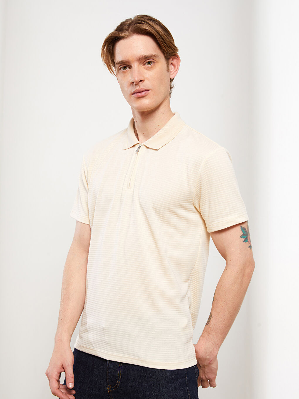 Polo Neck Short Sleeve Jersey Men's T-Shirt-2