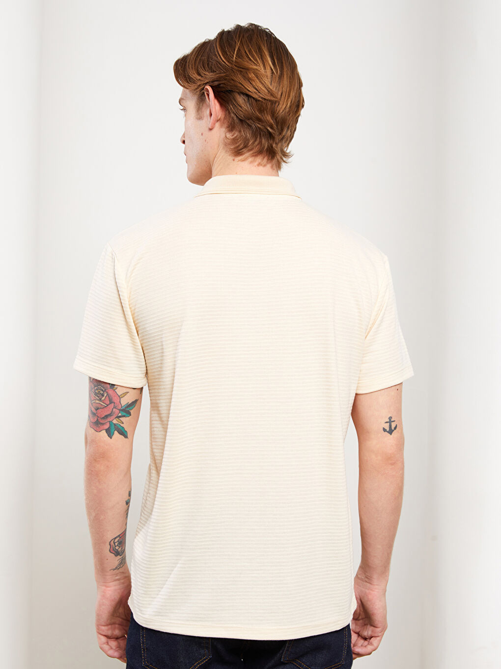 Polo Neck Short Sleeve Jersey Men's T-Shirt-4