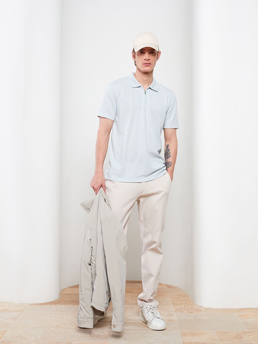 LCW Vision Polo Neck Short Sleeve Jersey Men's T-Shirt -S25878Z8-J1S