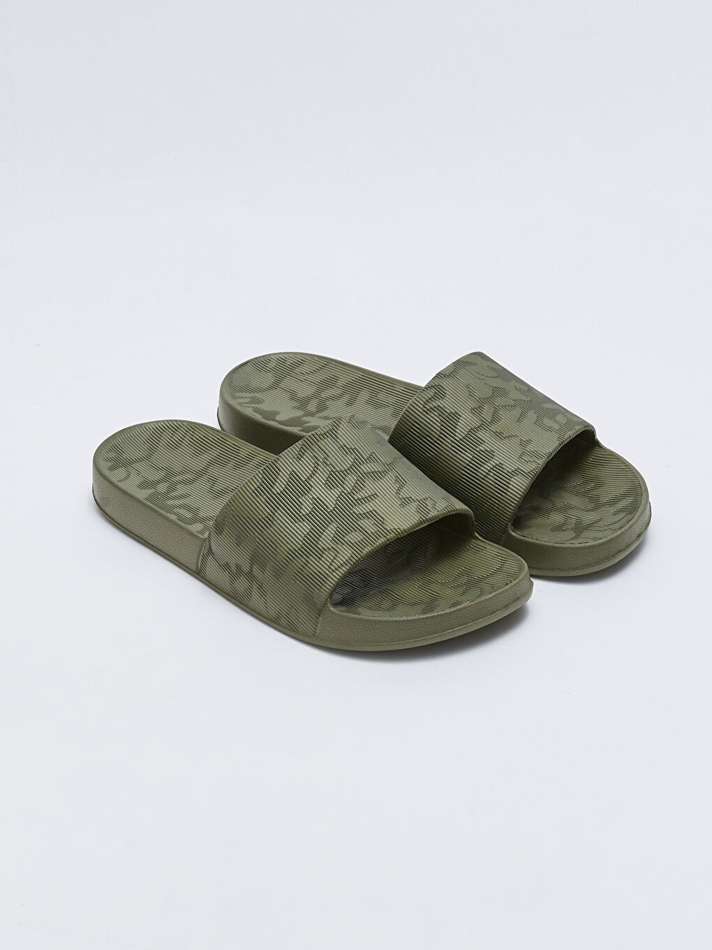 Patterned Single Band Men's Slippers -S25910Z8-RLK