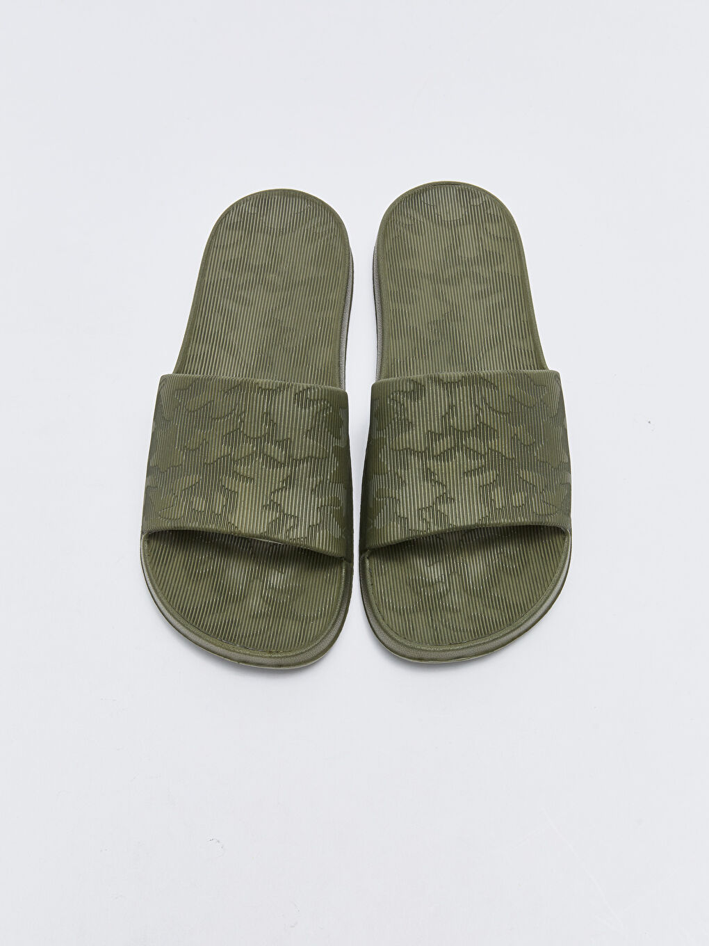 Patterned Single Band Men's Slippers -S25910Z8-RLK