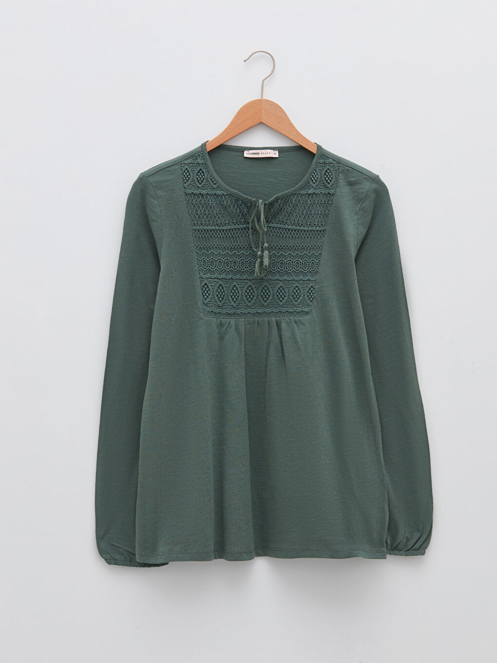 LC Waikiki Bluza sa kragnom na vezanje, vezena, dugih rukava za žene -S25934Z8-H6Z