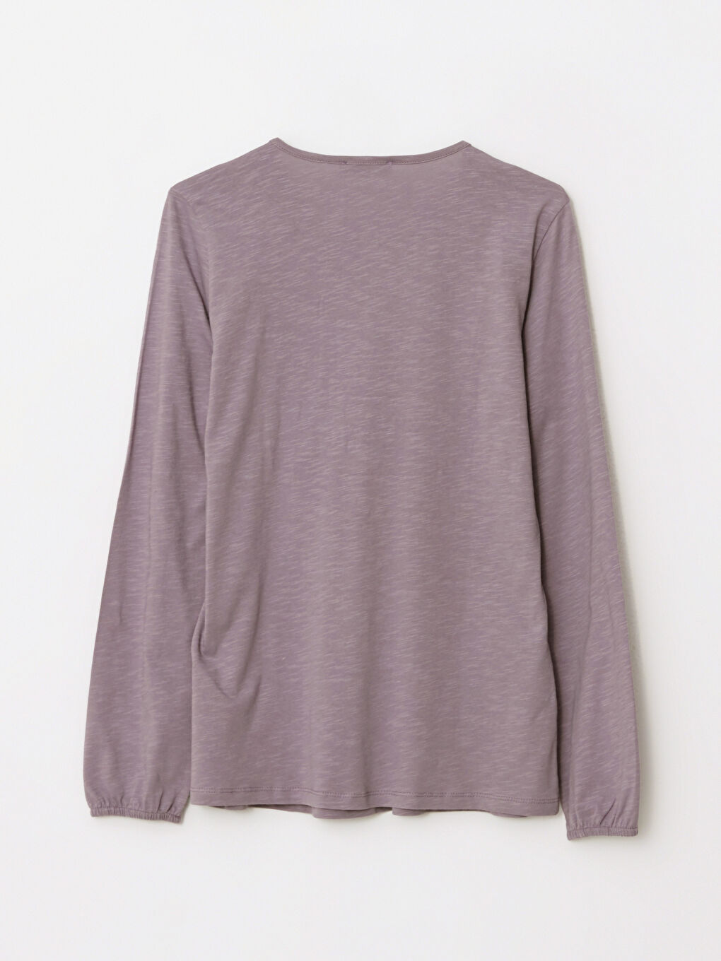 Lila Bağlamalı Yaka Nakışlı Uzun Kollu Kadın Bluz-6