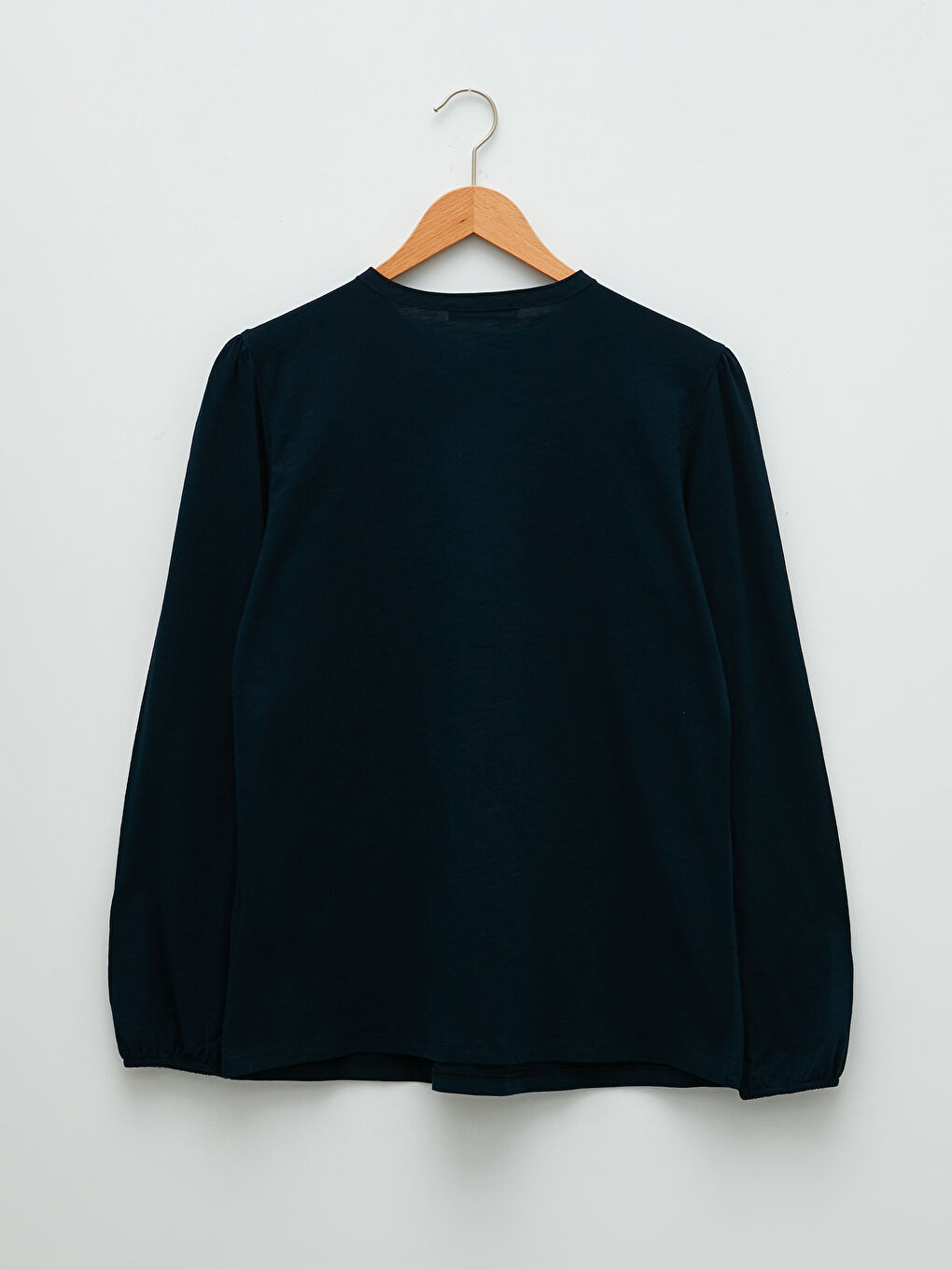 LCW Grace Crew Neck Embroidered Long Sleeve Cotton Women's Blouse -S25935Z8-E1J