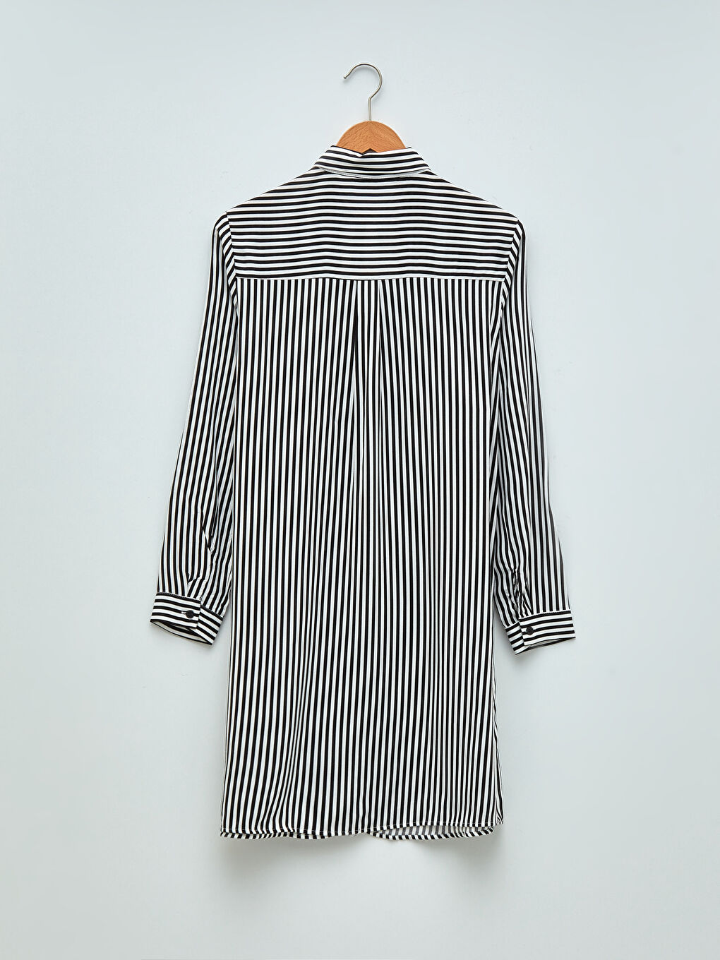 Striped Long Sleeve Viscose Women's Shirt Tunic-6
