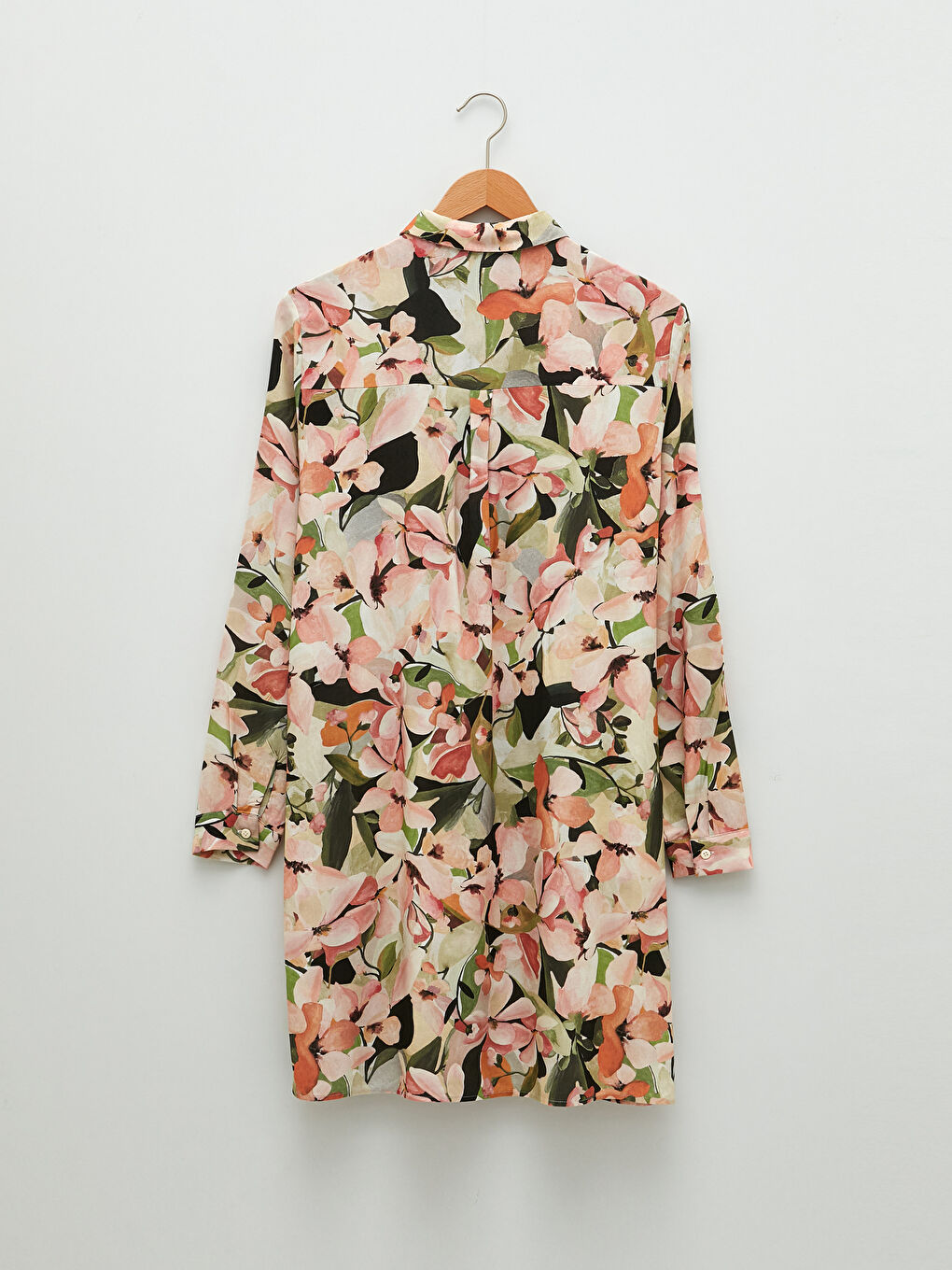 Цветна дълъг ръкав вискозна риза-туника за жени-6