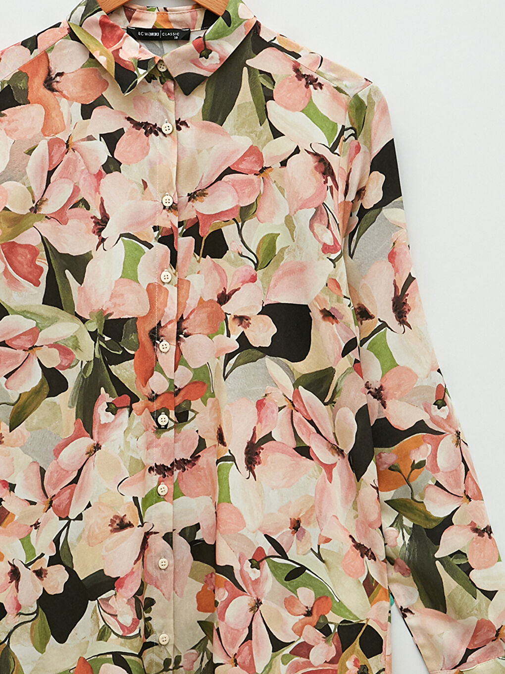 Цветна дълъг ръкав вискозна риза-туника за жени-7