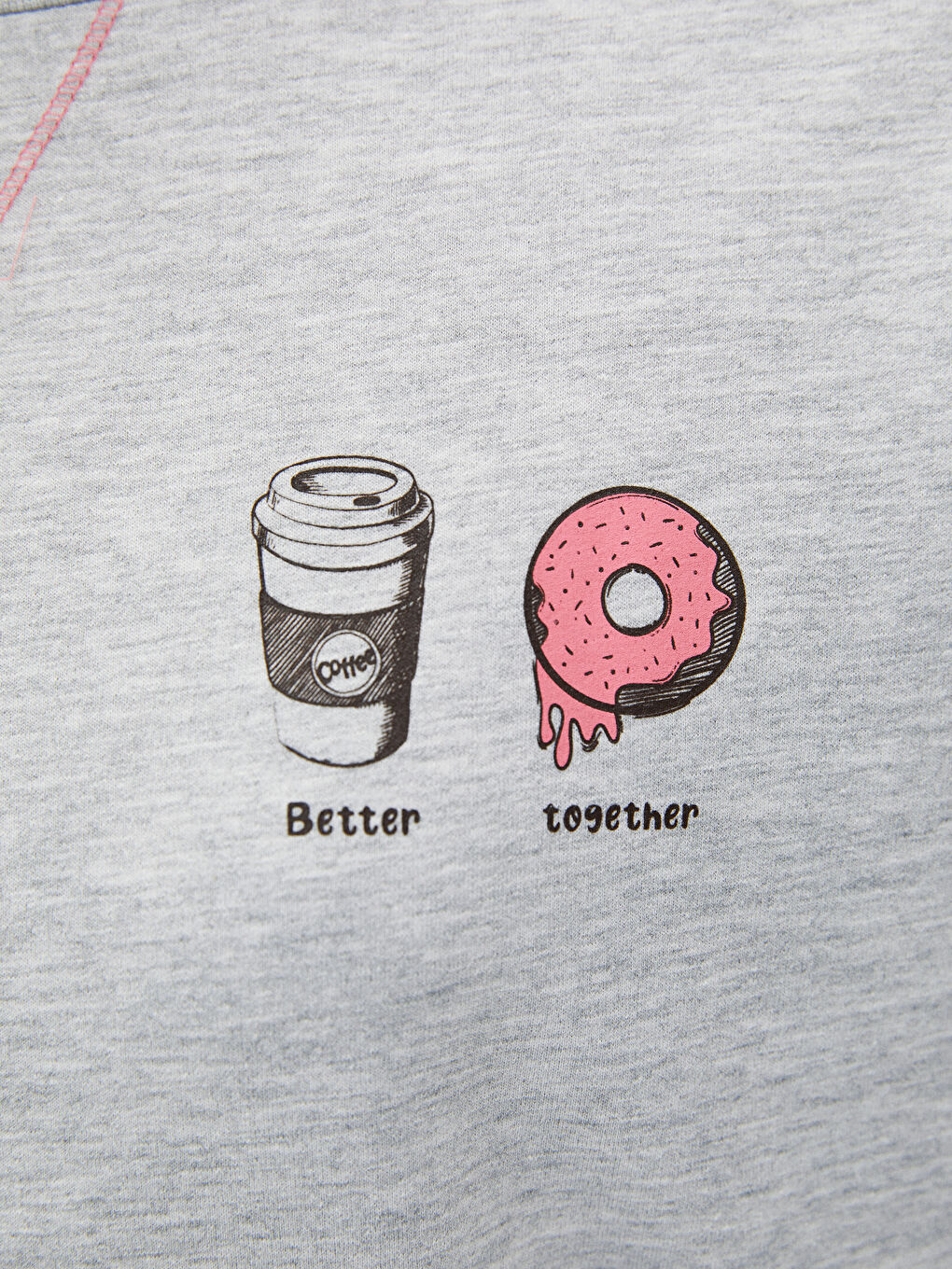 Crew Neck Printed Long Sleeve Women's Pyjama Set-3