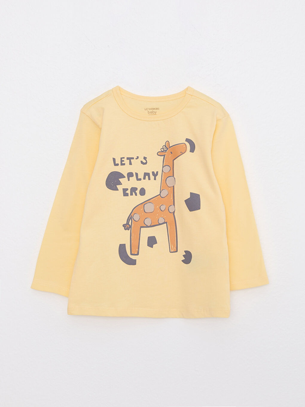 Crew Neck Long Sleeve Printed Cotton Baby Boy Pajamas Set-1