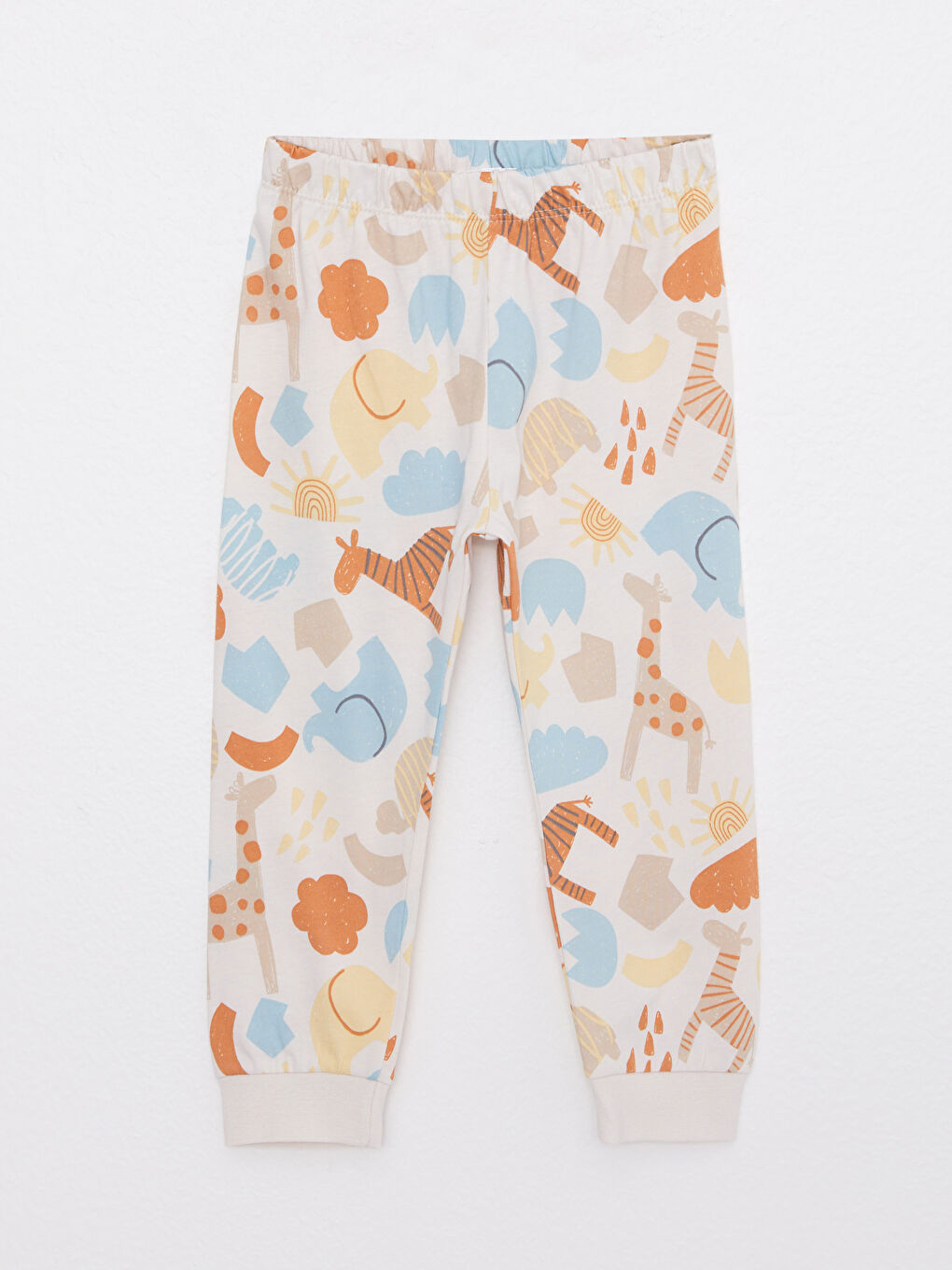 Crew Neck Long Sleeve Printed Cotton Baby Boy Pajamas Set-7