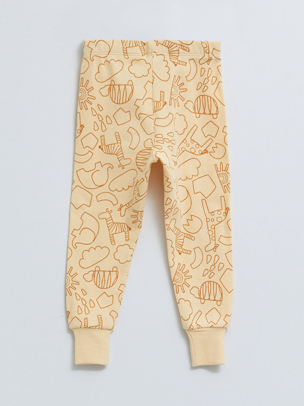 Crew Neck Long Sleeve Printed Cotton Baby Boy Pajama Set-4