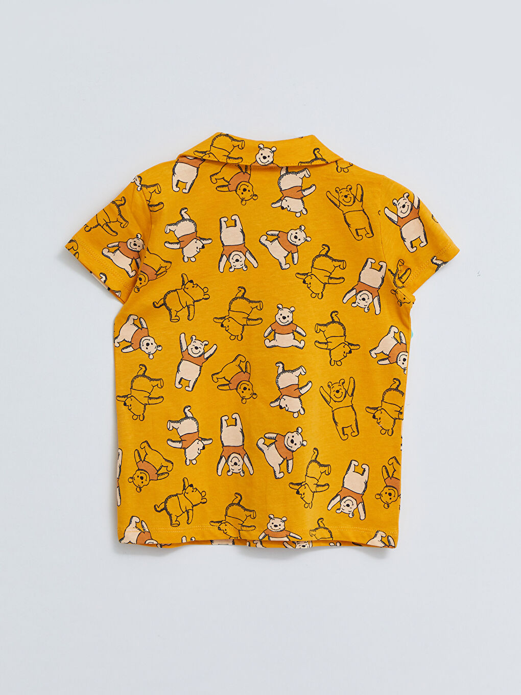 Ensemble de Pyjama Bébé Garçon en Coton Imprimé Winnie l'Ourson à Manches Courtes et Col Polo-2