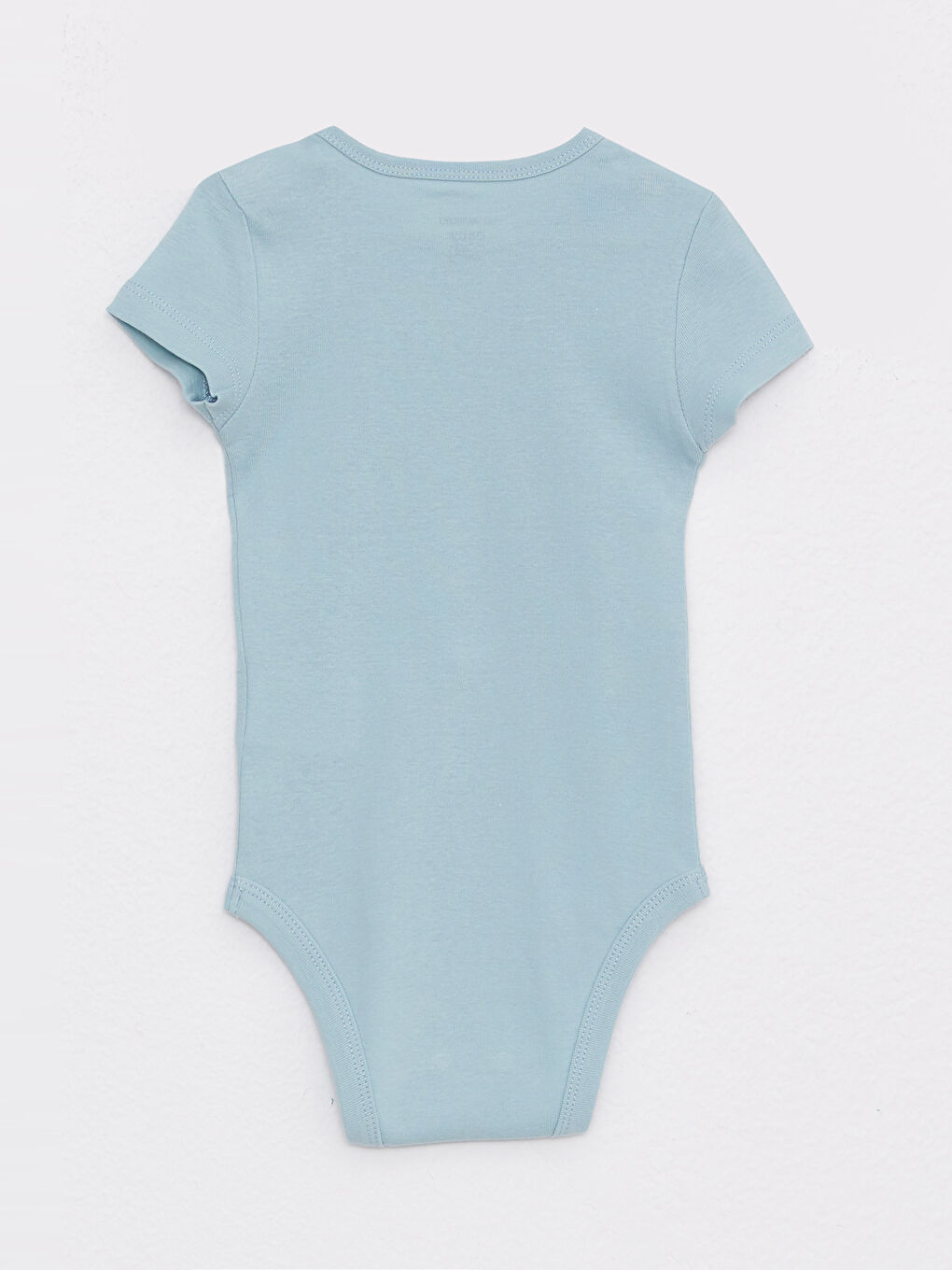 Crew Neck Short Sleeve Cotton Baby Boy Snap Body 3 Pieces-4