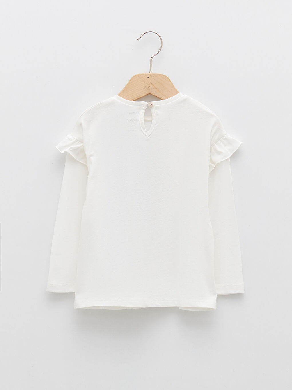 Ekru Bisiklet Yaka Uzun Kollu Minnie Mouse Baskılı Kız Bebek Sweatshirt-4