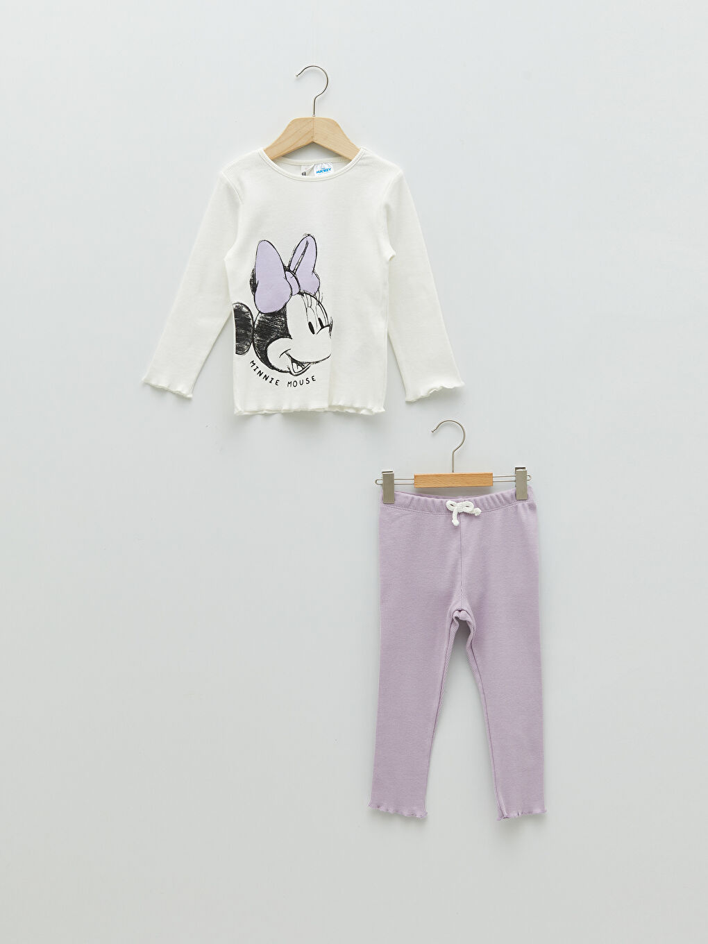 LCW baby Crew Neck Long Sleeved Minnie Mouse Printed Baby