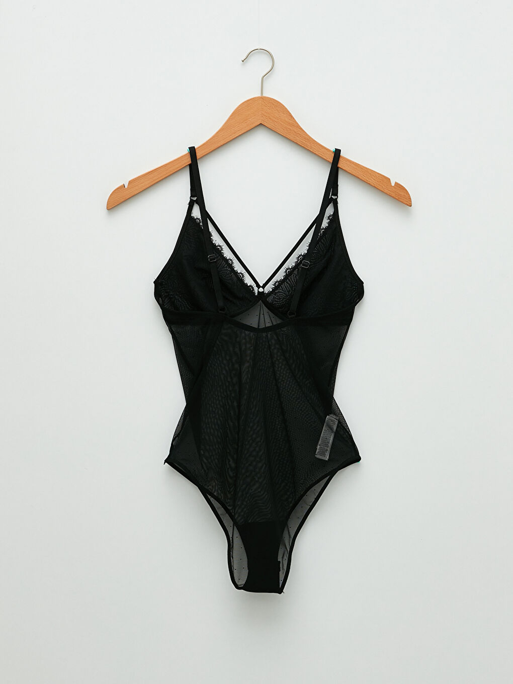 V-Neck Lace Snap Fastener Body-1