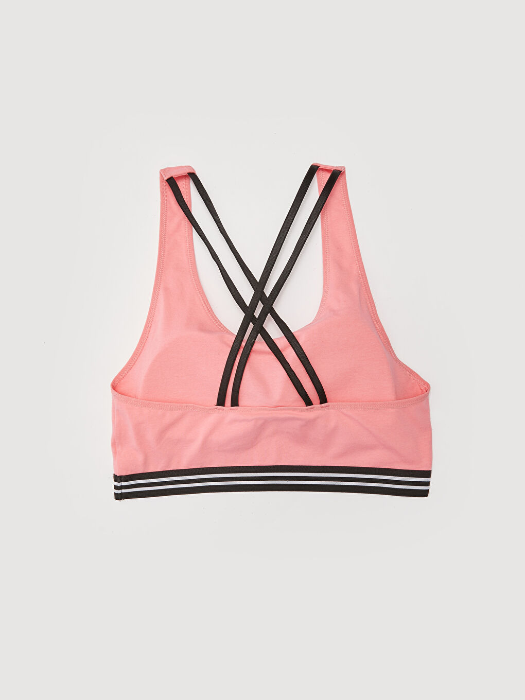 Pembe Balensiz Dolgusuz Baskılı Bralet İlk Sütyen-1