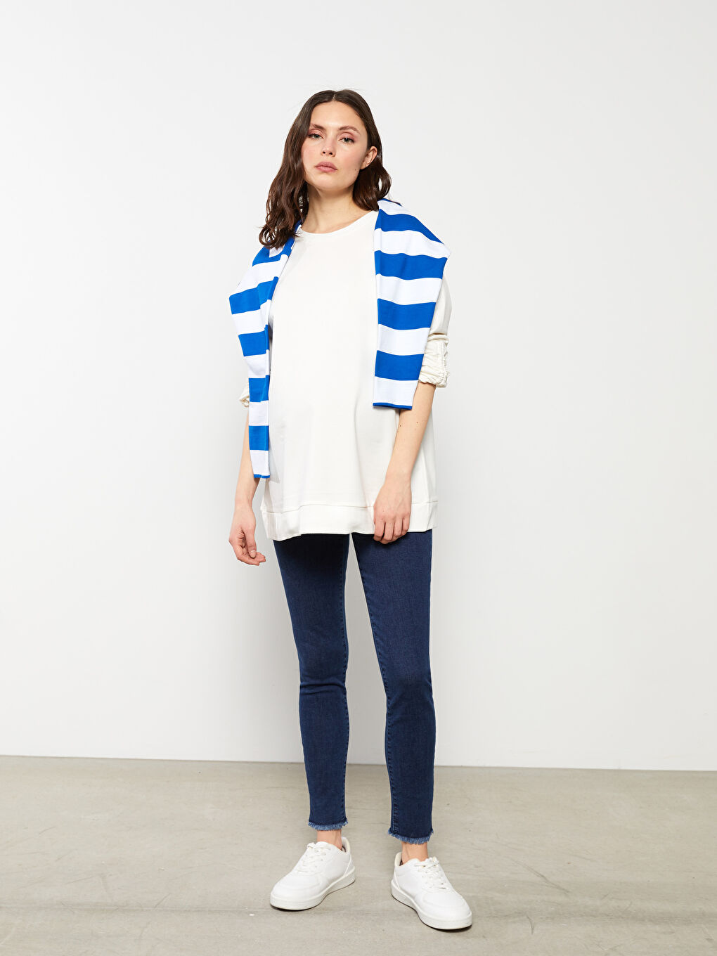 İndigo Karın Panelli Mercury Skinny Fit Cep Detaylı Hamile Rodeo Jean Pantolon