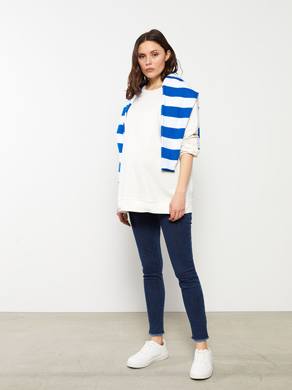 İndigo Karın Panelli Mercury Skinny Fit Cep Detaylı Hamile Rodeo Jean Pantolon-2