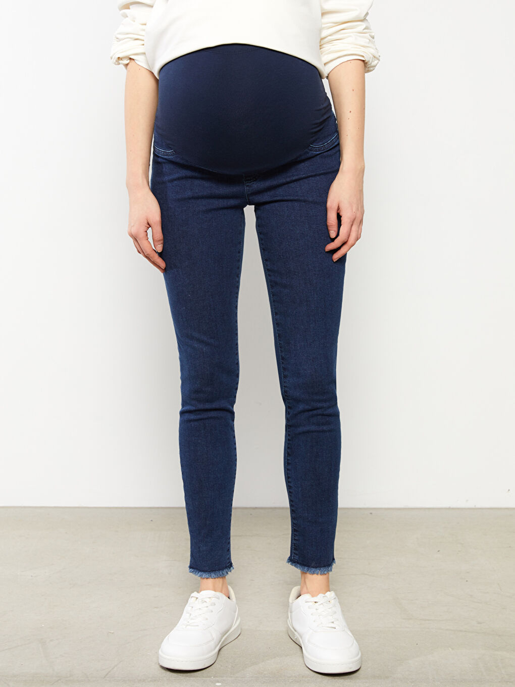 İndigo Karın Panelli Mercury Skinny Fit Cep Detaylı Hamile Rodeo Jean Pantolon-3