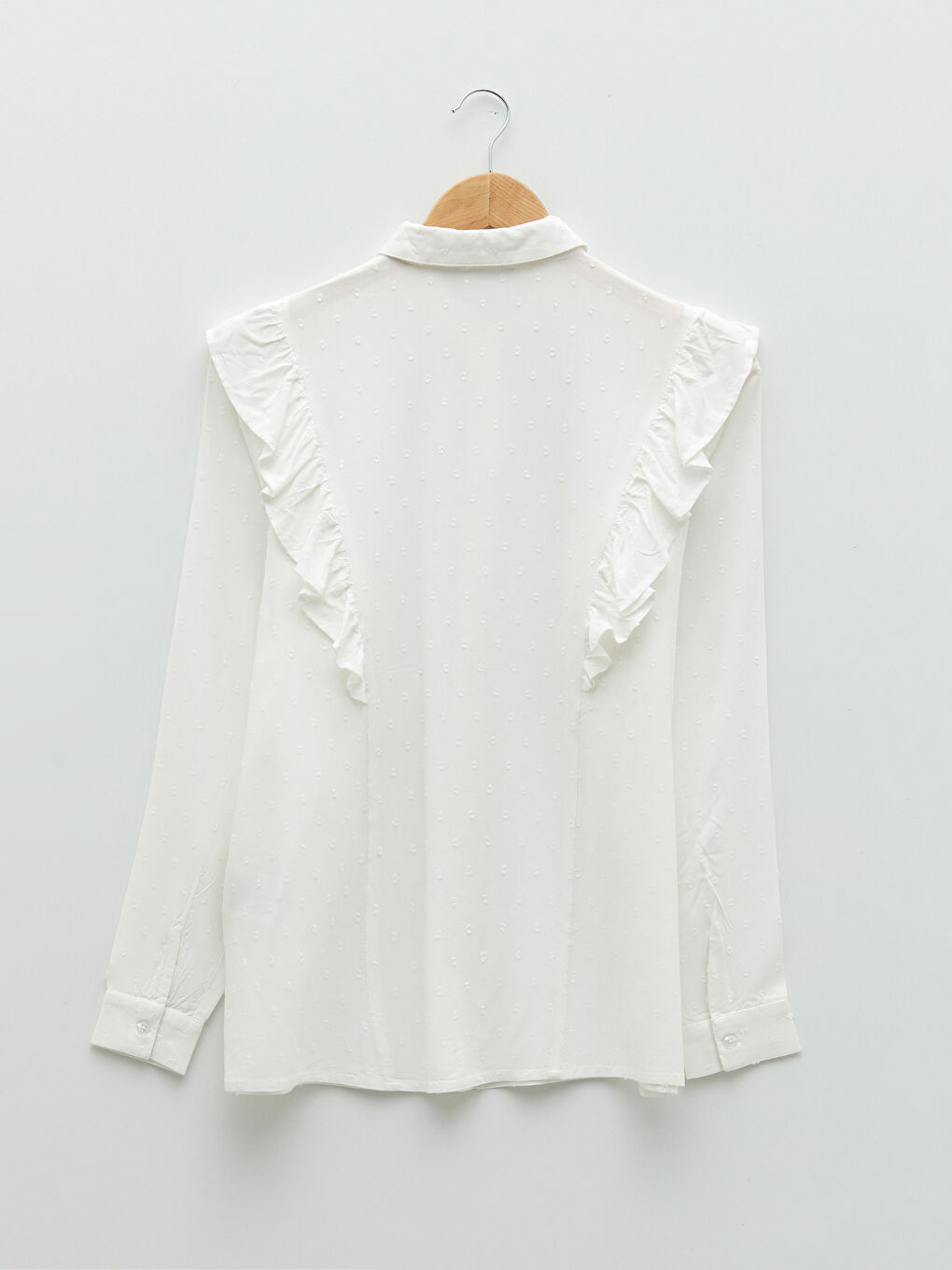 Chemise à Col de Chemise À Motifs Manches Longues pour Femmes en Viscose-6