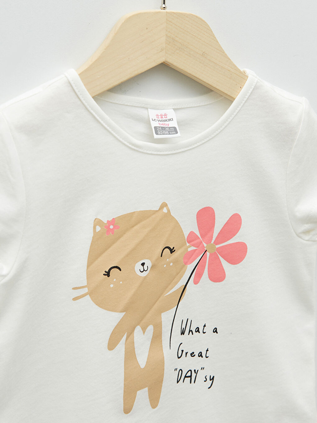 Ensemble T-Shirt et Legging Bébé Fille en Coton Imprimé à Manches Courtes et Col Rond Lot de 2-2