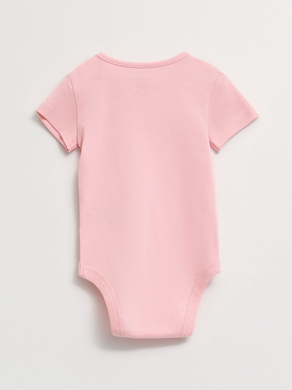 Pembe Bisiklet Yaka Kısa Kollu Baskılı Kız Bebek Çıtçıtlı Body ve Şort 2'li Takım-4