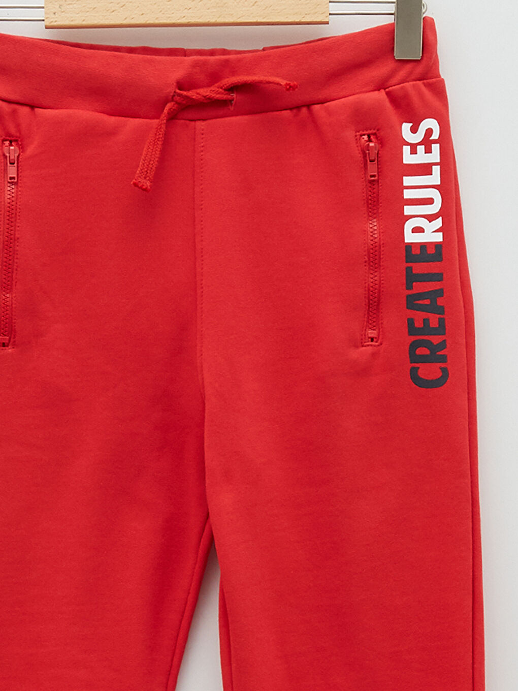 Kırmızı Beli Lastikli Baskılı Erkek Çocuk Jogger Eşofman Altı-2